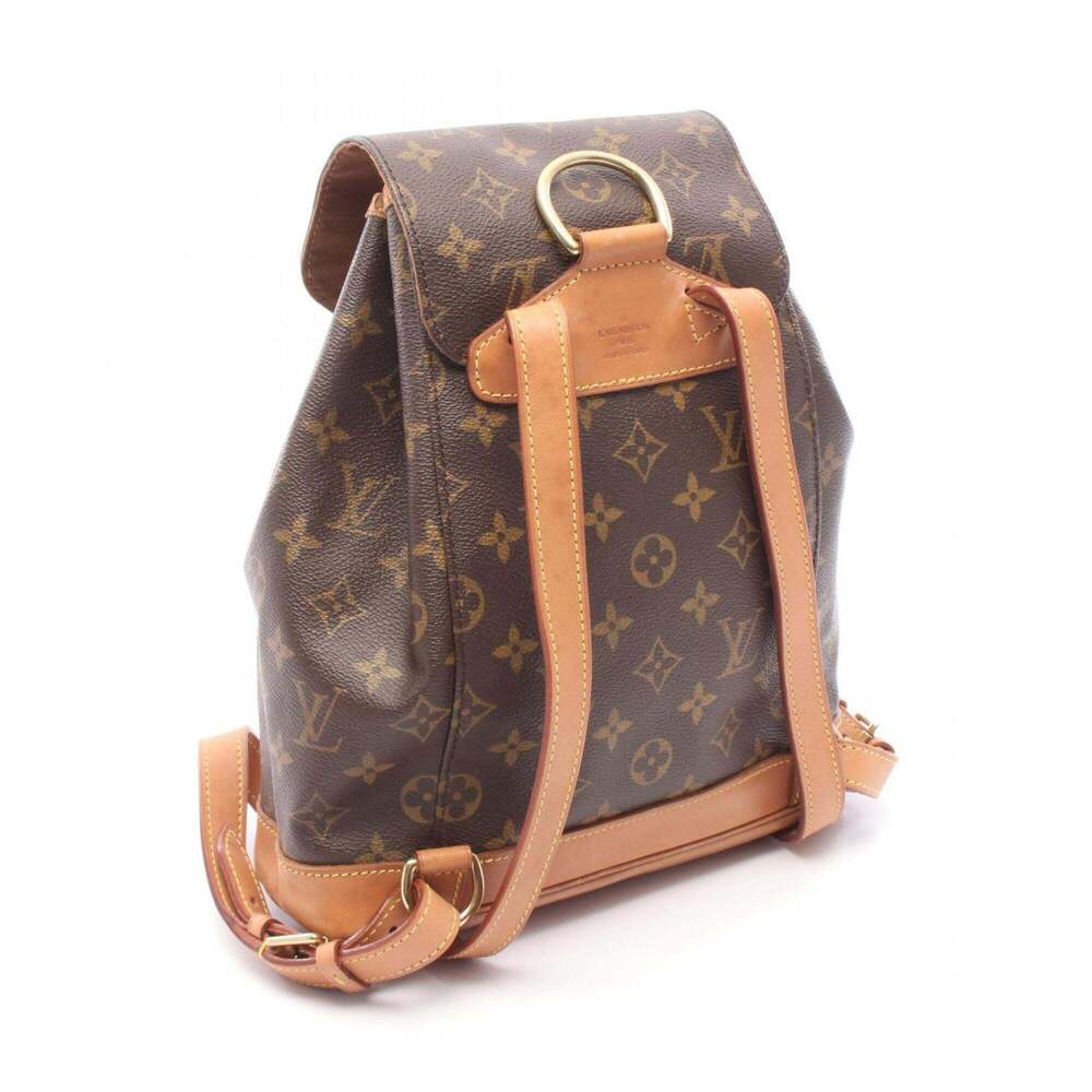 LOUIS VUITTON Authentic Brown Monogram Leather Backpack - Picture 2 of 12
